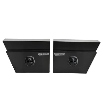 Under Tray Tool Box Underbody Pair Set 600mm Black Aluminium V379-UTRYBLKR6SET05