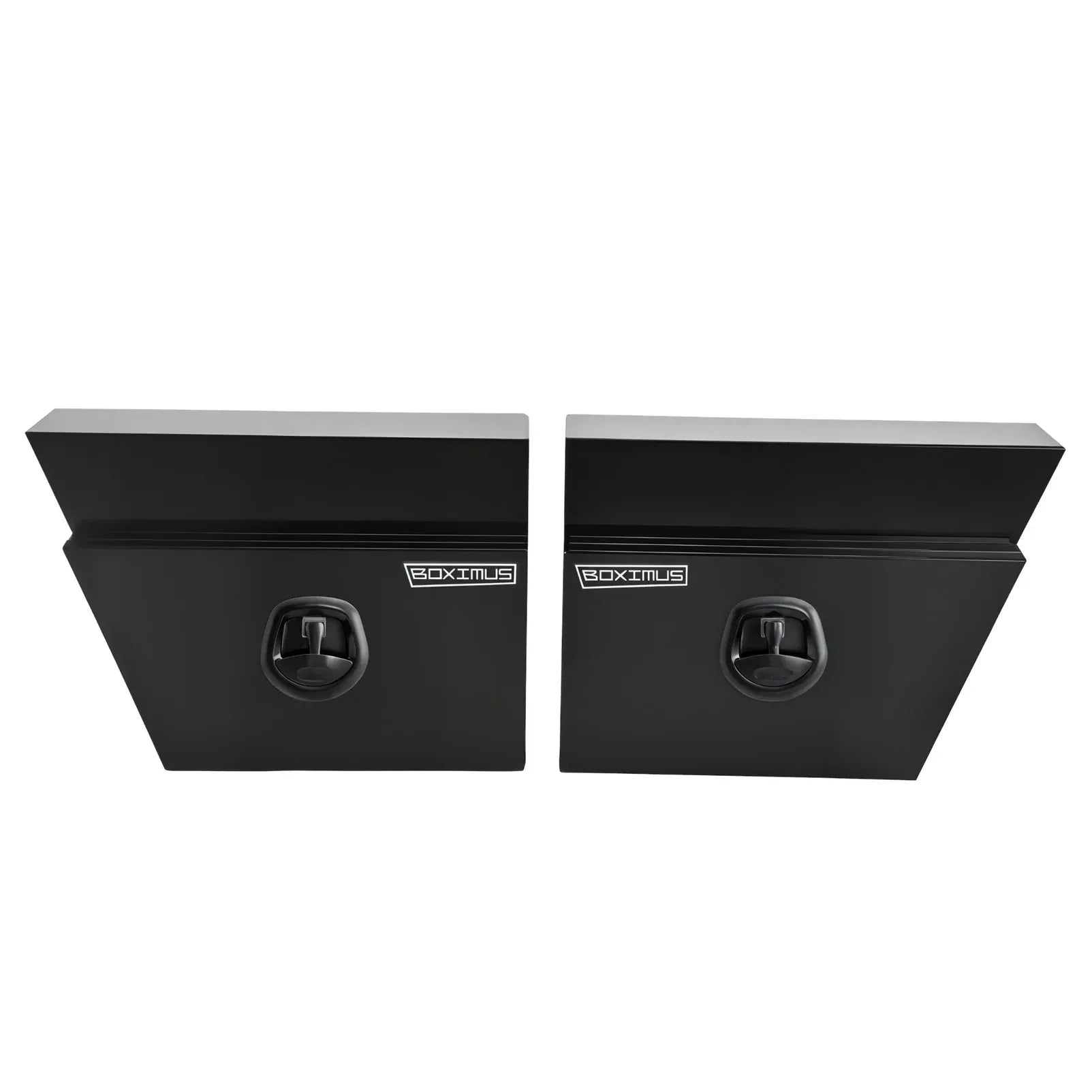 Under Tray Tool Box Underbody Pair Set 600mm Black Aluminium