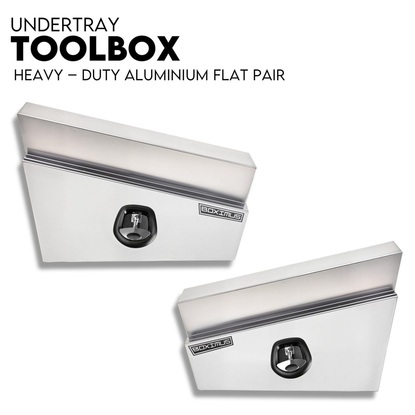 Under Tray Tool Box Underbody Pair Set 750mm Aluminium V379-UTRYFLTL7SET05