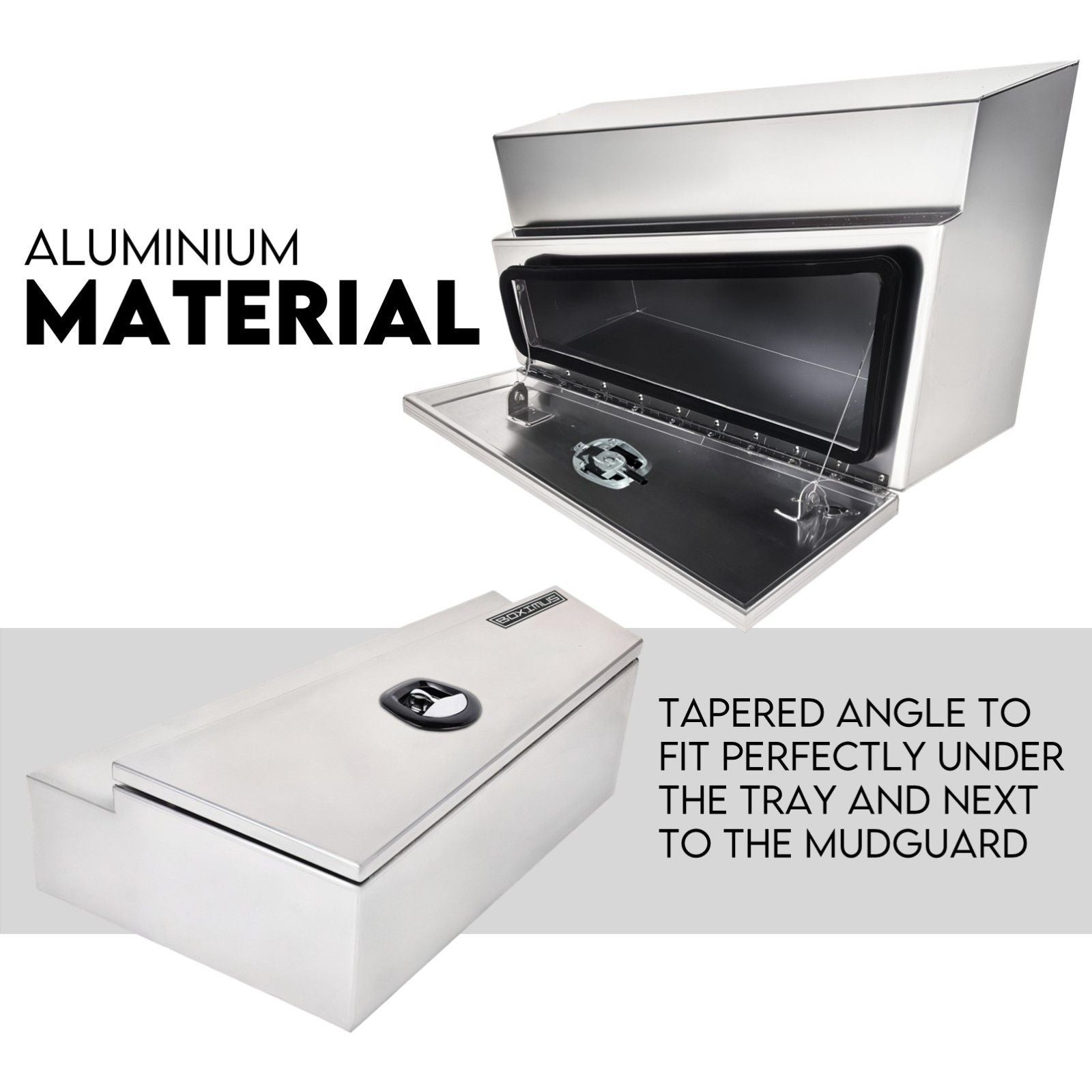 Under Tray Tool Box Underbody Pair Set 750mm Aluminium V379-UTRYFLTL7SET05