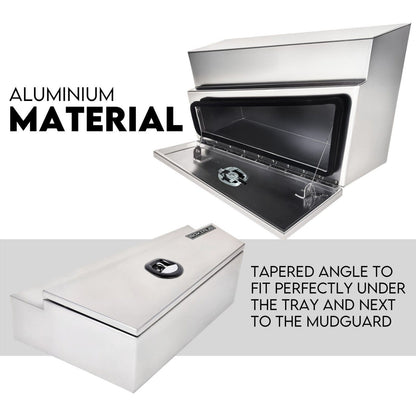 Under Tray Tool Box Underbody Pair Set 750mm Aluminium V379-UTRYFLTL7SET05