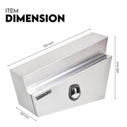 Under Tray Tool Box Underbody Pair Set 750mm Aluminium V379-UTRYFLTL7SET05