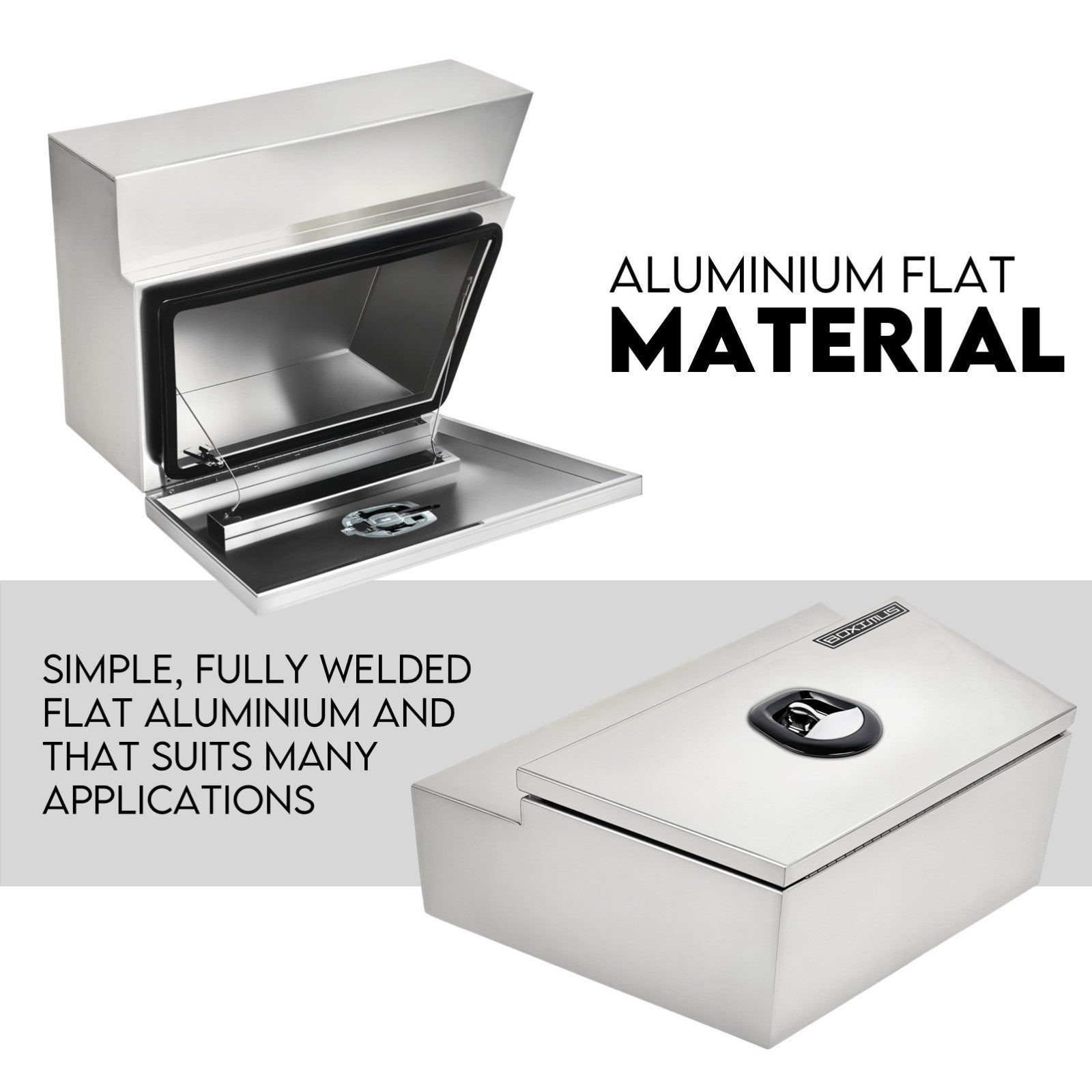 Under Tray Tool Box Underbody Pair Set 600mm Aluminium