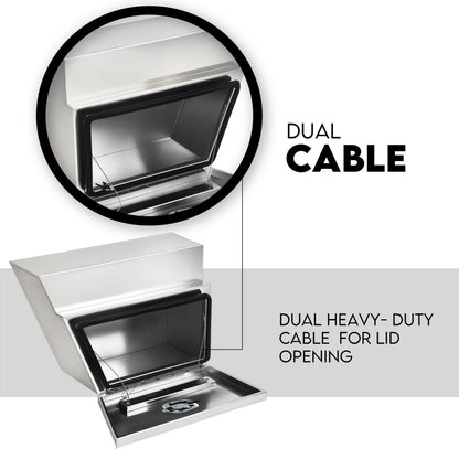 Under Tray Tool Box Underbody Pair Set 600mm Aluminium V379-UTRYFLTR6SET05