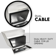 Under Tray Tool Box Underbody Pair Set 600mm Aluminium