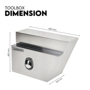 Under Tray Tool Box Underbody Pair Set 600mm Aluminium