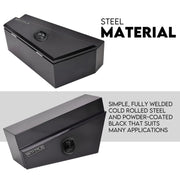 750mm Pair of Under Tray Undertray Tool Box Steel Underbody Toolbox V379-UTSBLCK750
