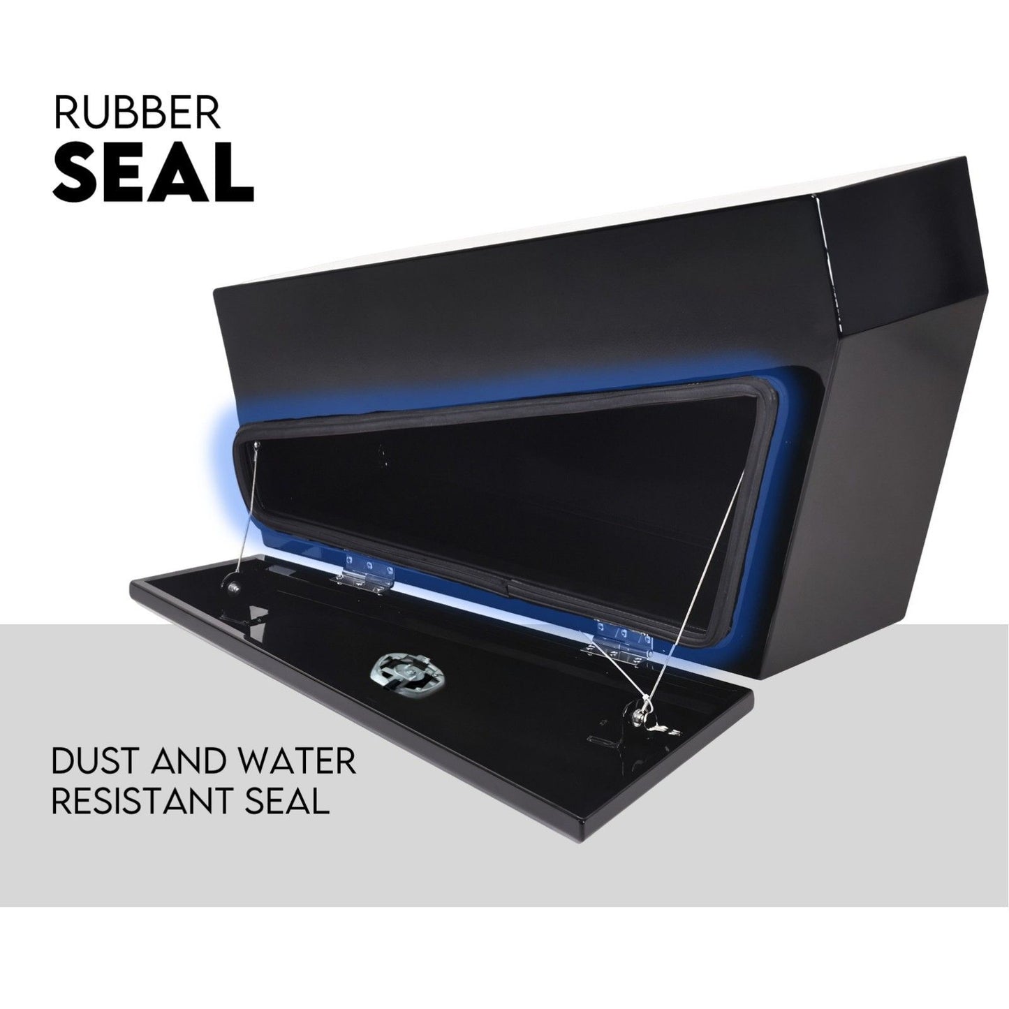 750mm Pair of Under Tray Undertray Tool Box Steel Underbody Toolbox V379-UTSBLCK750
