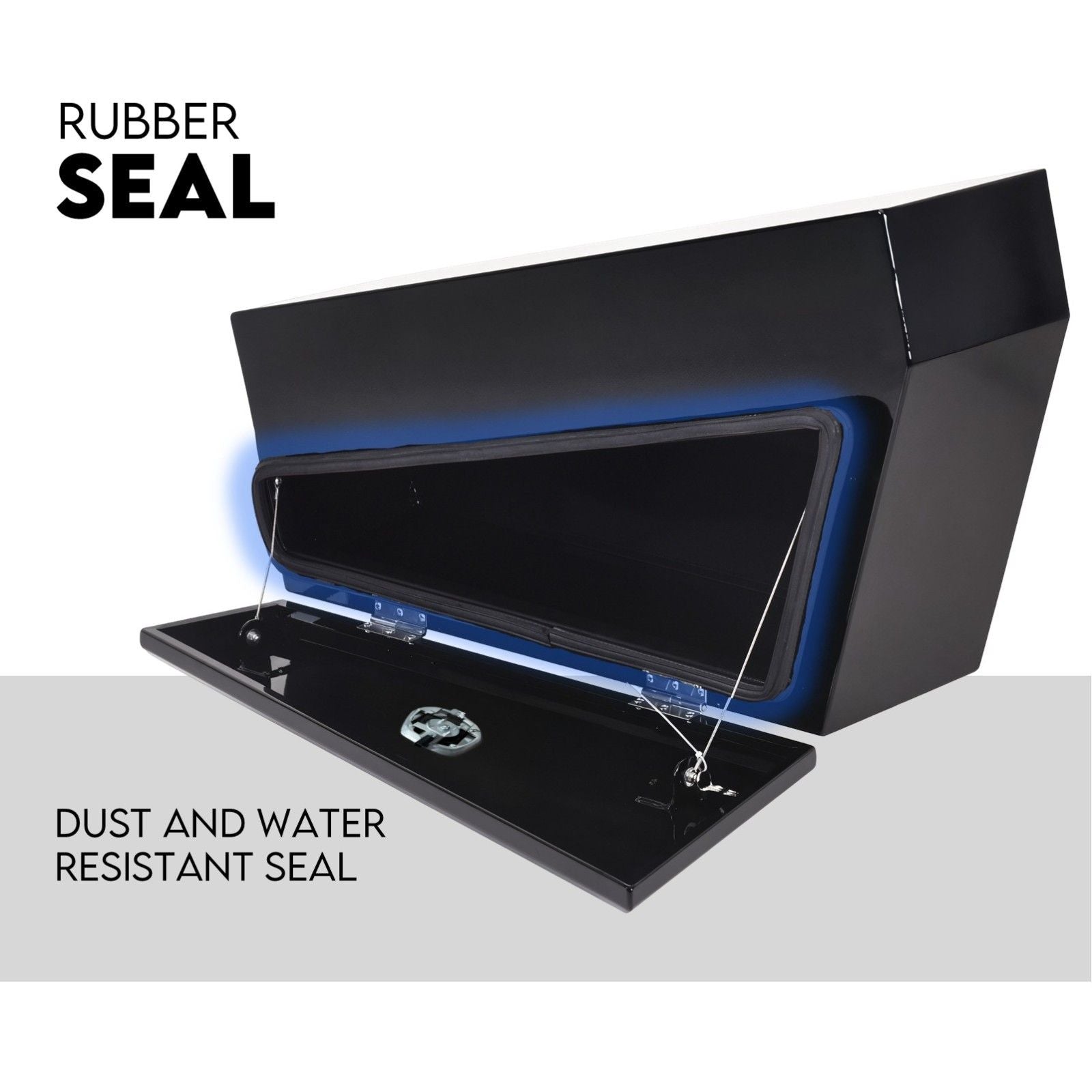 750mm Pair of Under Tray Undertray Tool Box Steel Underbody Toolbox V379-UTSBLCK750