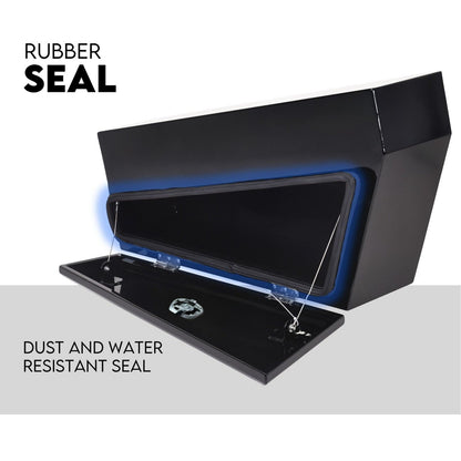 750mm Pair of Under Tray Undertray Tool Box Steel Underbody Toolbox V379-UTSBLCK750