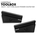 900mm Black Pair of Under Tray Undertray Tool Box Steel Underbody Toolbox Truck V379-UTSBLCK900