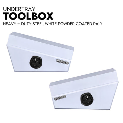 750mm Pair Set Under Tray Ute Tool Box Storage Truck Trailer Underbody Toolbox V379-UTSTWHT750