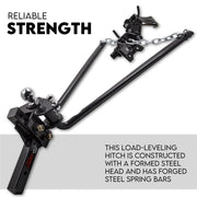 800lbs Weight Distribution Hitch System Load Leveller Caravan Anti Sway Bars V379-WGHTDIS800