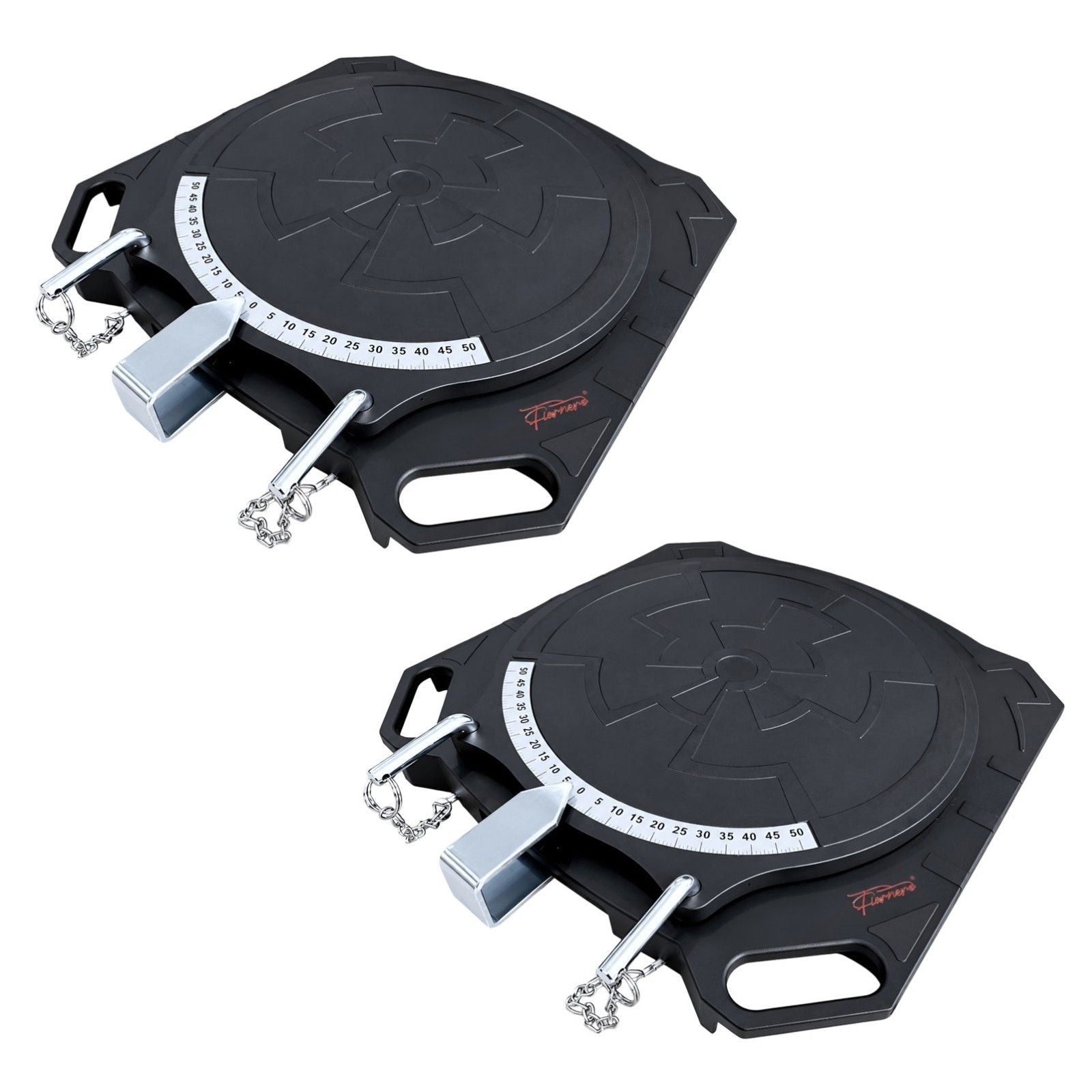 2 pc Aluminum Wheel Alignment Turntable Pair 360° Rotating Turn Plate 2 Ton