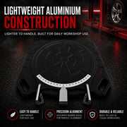 2 pc Aluminum Wheel Alignment Turntable Pair 360° Rotating Turn Plate 2 Ton
