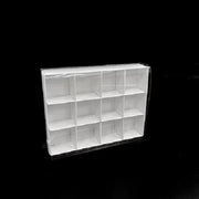 100 Pack of White Card Chocolate Sweet Soap Product Retail Gift Box - 12 bay 4x4x3cm Compartments - Clear V382-100CHOC12BAY