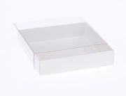 100 Pack of 10cm Square Invitation Coaster Favor Function product Presentation Cookie Biscuit Patisserie Gift V382-100INVBOXWH10X10X4