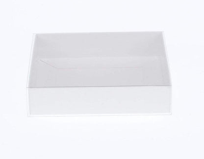 100 Pack of 15cm Square Invitation Coaster Favor Function product Presentation Cookie Biscuit Patisserie Gift V382-100INVBOXWH15X15X4