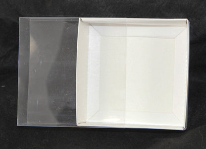 100 Pack of 8cm Square Wedding Invitation Coaster Favor Function product Presentation Cookie Biscuit V382-100INVBOXWH8X8X2