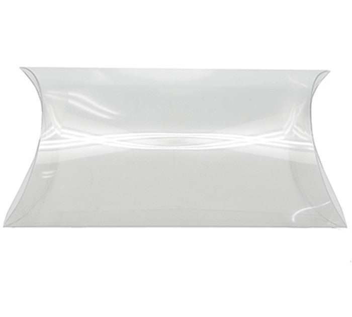 100 Pack of Pillow Rectangle Shaped Gift Box - Wedding or Product Bomboniere Jewelry Gift Party Favor Model V382-100PILLOWPVCBOX