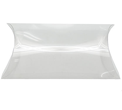 100 Pack of Pillow Rectangle Shaped Gift Box - Wedding or Product Bomboniere Jewelry Gift Party Favor Model V382-100PILLOWPVCBOX