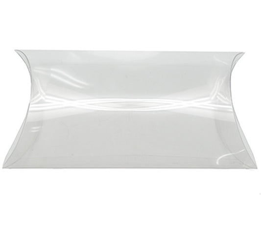 100 Pack of Pillow Rectangle Shaped Gift Box - Wedding or Product Bomboniere Jewelry Gift Party Favor Model V382-100PILLOWPVCBOX