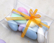 100 Pack of Pillow Rectangle Shaped Gift Box - Wedding or Product Bomboniere Jewelry Gift Party Favor Model V382-100PILLOWPVCBOX