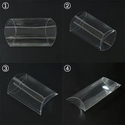 100 Pack of Pillow Rectangle Shaped Gift Box - Wedding or Product Bomboniere Jewelry Gift Party Favor Model V382-100PILLOWPVCBOX