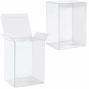 100 Pack of Large Plastic 22x14.5cm Rectangle Cube Box - Exhibition Gift Product Showcase Clear Plastic Shop V382-100PVC22X14X14