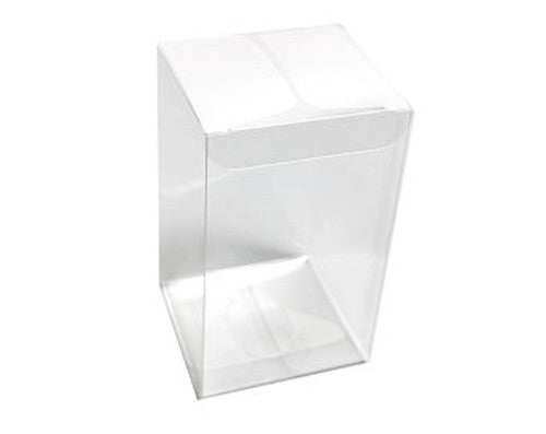 100 Pack of Large Plastic 22x14.5cm Rectangle Cube Box - Exhibition Gift Product Showcase Clear Plastic Shop V382-100PVC22X14X14