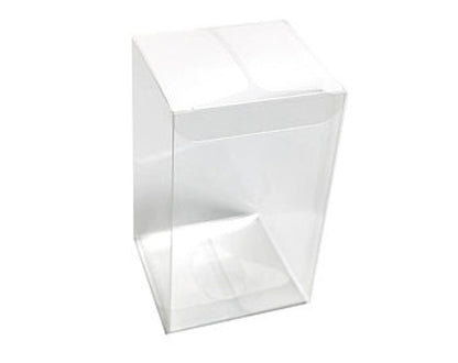 100 Pack of 8x8x10cm Clear PVC Plastic Folding Packaging Small rectangle/square Boxes for Wedding Jewelry V382-100RECTPVC8X8X10