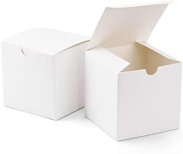 100 Pack of White 5cm Square Cube Card Gift Box - Folding Packaging Small rectangle/square Boxes for Wedding V382-100WHBXCUBE5X5XX5