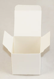 100 Pack of White 5cm Square Cube Card Gift Box - Folding Packaging Small rectangle/square Boxes for Wedding V382-100WHBXCUBE5X5XX5