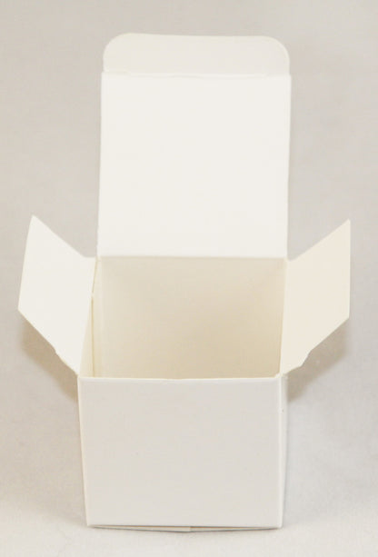 100 Pack of White 5cm Square Cube Card Gift Box - Folding Packaging Small rectangle/square Boxes for Wedding V382-100WHBXCUBE5X5XX5