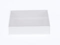100 Pack of White Card Box - Clear Slide On Lid - 17 x 25 x 5cm - Large Beauty Product Gift Giving Hamper V382-100WHITEHAMP17X25X5