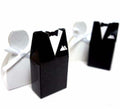10 Pack of 5 Bride Gown and 5 Groom Tux Wedding Bridal Bomboniere Favor Candy Choc Almond Box - NW V382-10BRIDEGROOMBXNW