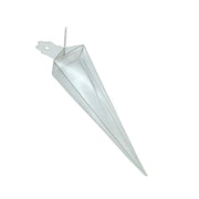 10 Pack of Clear Pyramid Triangle Shaped Small Clear Gift Box - Bomboniere Jewelry Gift Party Favor Model V382-10CONEPVCBOX