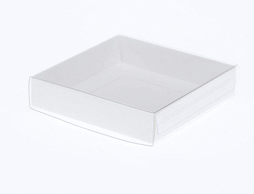 10 Pack of 10cm Square Invitation Coaster Favor Function product Presentation Cookie Biscuit Patisserie Gift V382-10INVBOXWH10X10X2