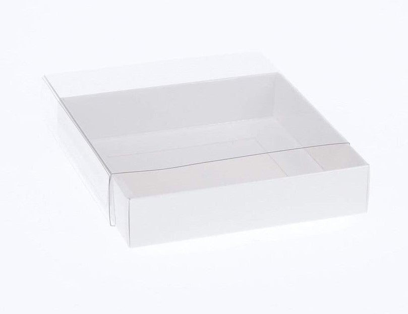 10 Pack of 10cm Square Invitation Coaster Favor Function product Presentation Cookie Biscuit Patisserie Gift V382-10INVBOXWH10X10X2
