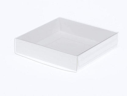 10 Pack of 10cm Square Invitation Coaster Favor Function product Presentation Cookie Biscuit Patisserie Gift V382-10INVBOXWH10X10X4