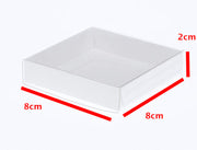 10 Pack of 8cm Square Wedding Invitation Coaster Favor Function product Presentation Cookie Biscuit V382-10INVBOXWH8X8X2