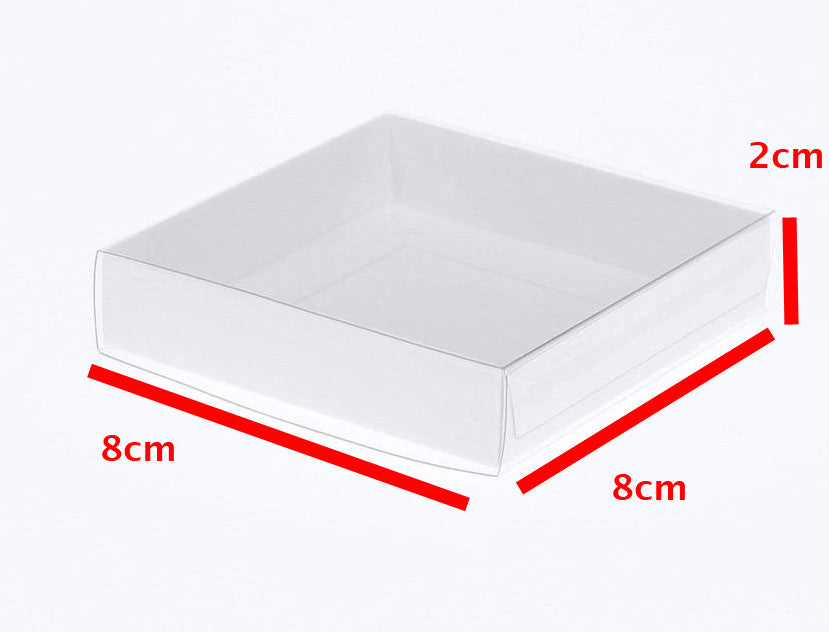 10 Pack of 8cm Square Wedding Invitation Coaster Favor Function product Presentation Cookie Biscuit V382-10INVBOXWH8X8X2