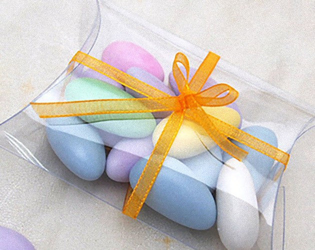 10 Pack of Pillow Rectangle Shaped Gift Box - Wedding or Product Bomboniere Jewelry Gift Party Favor Model V382-10PILLOWPVCBOX