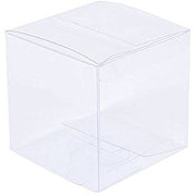 10 Piece Pack -PVC Clear See Through Plastic 15cm Square Cube Box - Large Bomboniere Product Exhibition Gift V382-10PVC15X15X15