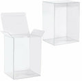 10 Pack of Large Plastic 22x14.5cm Rectangle Cube Box - Exhibition Gift Product Showcase Clear Plastic Shop V382-10PVC22X14X14