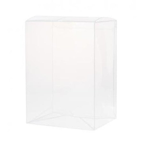10 Pack of Large Plastic 22x14.5cm Rectangle Cube Box - Exhibition Gift Product Showcase Clear Plastic Shop V382-10PVC22X14X14