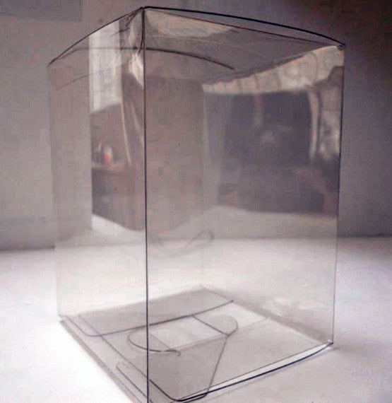10 Pack of Large Plastic 22x14.5cm Rectangle Cube Box - Exhibition Gift Product Showcase Clear Plastic Shop V382-10PVC22X14X14