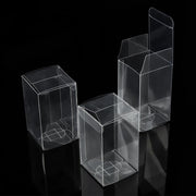 10 Pack of 5x8cm Clear PVC Plastic Folding Packaging Small rectangle/square Boxes for Wedding Jewelry Gift V382-10RECTPVC5X5X8