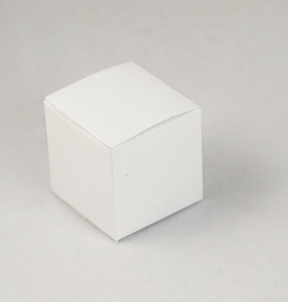 10 Pack of White 5cm Square Cube Card Gift Box - Folding Packaging Small rectangle/square Boxes for Wedding V382-10WHBXCUBE5X5XX5