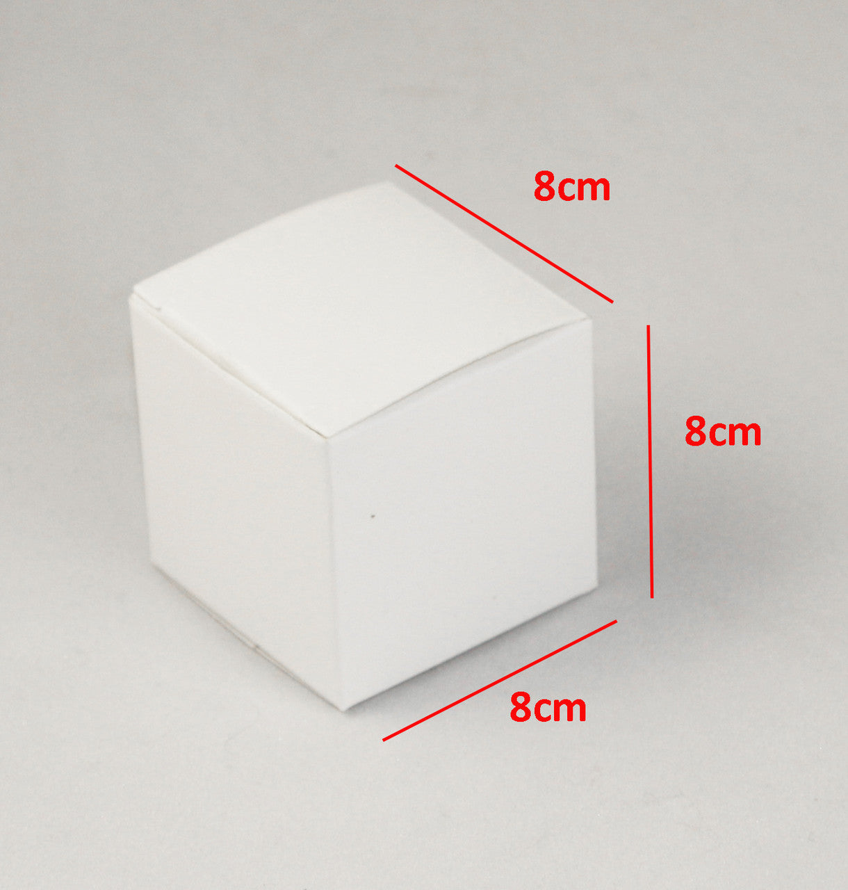 10 Pack of White 8x8x8cm Square Cube Card Gift Box - Folding Packaging Small rectangle/square Boxes for V382-10WHBXCUBE8X8X8